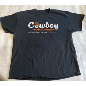 Harley Davidson Cowboys Alamo City San Antonio T Shirt Large